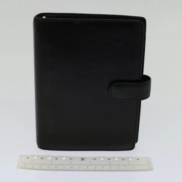 LOUIS VUITTON Nomad Agenda MM Day Planner Cover Black R20478 LV Auth bs13206 - Picture 10 of 16